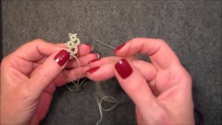 Lesson 15 Adding more thread and hiding ends in Needle tatting [upl. by Ytirehc]