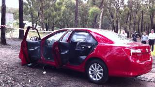 Toyota Camry  Side Airbag Deployment [upl. by Nallek]