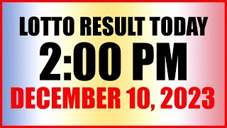 Lotto Result Today 2pm December 10 2023 Swertres Ez2 Pcso [upl. by Atinuahs]