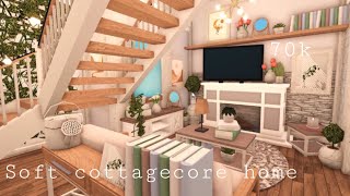 Roblox Bloxburg  Soft Cottagecore Home 70k  House Build [upl. by Llerref99]