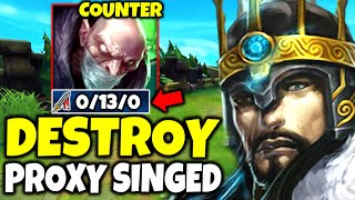 How to make proxy Singed players quit League of Legends HE DIED 13 TIMES LOL [upl. by Edelson]