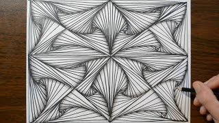 Pattern Doodle Sketch  How to Draw Line Illusions [upl. by Isabel]