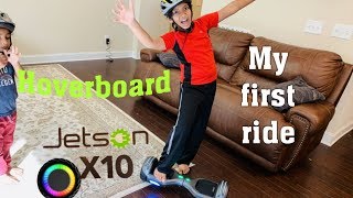 HOVERBOARD UNBOXING First ride and Review JETSON X10 AllTerrain Hoverboard with LIGHTUP WHEELS [upl. by Glynias]