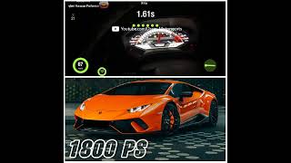 1800 PS Huracan Performante TWIN TURBO  14 Mile in 848 Seconds with 28792 Kmh 😱 [upl. by Aranat]