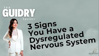 3 Signs You Have a Dysregulated Nervous System [upl. by Marnie]