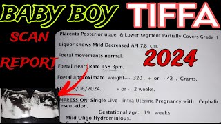 baby boy TIFFA scan report in 2024placenta position FHRismartshreshamasri pregnancyscan [upl. by Burlie]