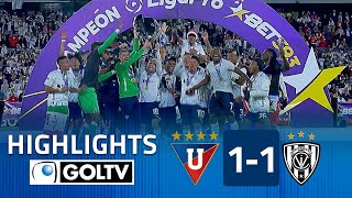 LIGA ES CAMPEÓN de ECUADOR 🇪🇨  Liga de Quito 13  10 Ind del Valle  GOLES  Liga Pro Ecuador [upl. by Tacye]