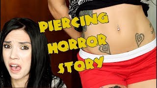 Piercing HORROR Story  My Navel Piercing [upl. by Ellimahs]