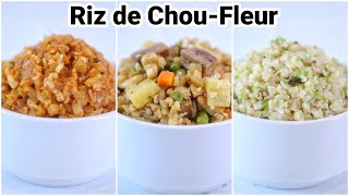 Riz de ChouFleur Sauté  3 Recettes Faciles  The Mushroom Den [upl. by Cohleen899]