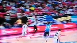 Denver Nuggets Carmelo Anthony posterizes Argentina with awesome dunk in the 2008 olympics [upl. by Pincince73]