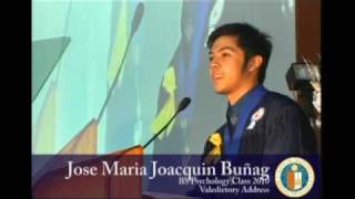 Valedictory address of Jose Ma Joaquin B Buñag Part 23 [upl. by Orelia593]