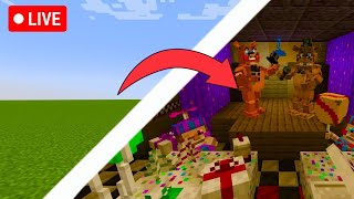 🔴BUILDING THE FNAF 3 PIZZERIA IN MINECRAFT LIVE [upl. by Karmen423]