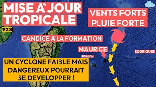 Le MTS Candice potentiellement dangereux va passer près de Maurice Menace de pluie et de vent [upl. by Ecallaw]