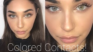 COLORED CONTACTS TRY ON amp REVIEW SOLOTICA DISCOUNT CODE  Chantel Jeffries [upl. by Salina]