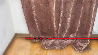 Sewing Trick How to Shorten Curtains Without Taking Them Down from the Window [upl. by Orgalim]