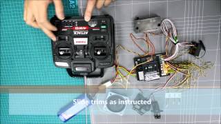 TAMIYA MFC03 Test Set Up Demo 56523 Step B Trim teaching mode [upl. by Blight787]