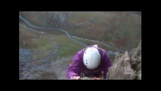 Rock Climbing  Flying Buttress  vDiff  Dinas Cromlech  Snowdonia  Nov 2010 [upl. by Eidualc353]