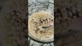 chocolate rice krispies 🍫ricekrispietreats [upl. by Shana]