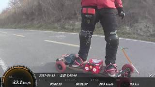 Electric Mountainboard Trampa  VESC Dual SK36374 12S Battery [upl. by Frederico]