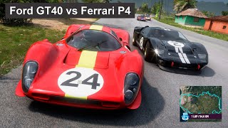 Ford GT40 vs Ferrari P4 The Goliath making history  Forza Horizon 5  Steering Wheel Gameplay [upl. by Akenahs]