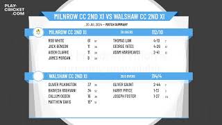 Milnrow CC 2nd XI v Walshaw CC 2nd XI [upl. by Crystal]