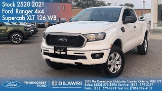 2021 Ford Ranger 4x4 XLT 126 WB Certified Rare Supercab Low KM at Thorncrest Ford stock 2520 [upl. by Yeltnerb]