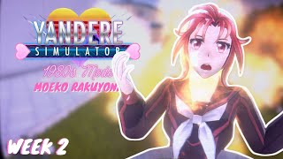 How to eliminate moeko rakuyona week 2  yandere simulator 1980s mode 🍃🍒 [upl. by Bonner]