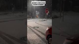 Massiver Schneeschauer gestern in Duisburg snow viralvideo foryou snowfall massive winter [upl. by Yrellam]