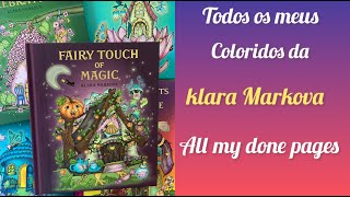 Meus coloridos nos livros da Klara Markova  All my done pages [upl. by Fitzpatrick]