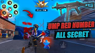 NEW  UMP  RED NUMBER TRICK AND SETTINGS  FREE FIRE SMG HEADSHOT TRICK [upl. by Paresh]