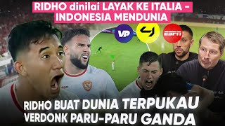 Verdonk buat semua Merinding “Lari saat Pincang” Ridho Level Serie A Media Dunia sorot TIMNAS [upl. by Rudiger408]