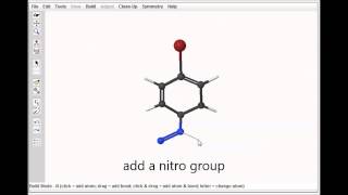 CHEM 344 WebMO Building pNitro Arenium cation of Bromobenzene [upl. by Anwat]