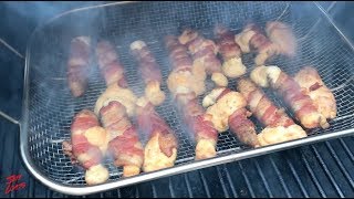 POPPERS Bacon Wrapped Cream Cheese Jalapeño Grilled Smoked Pit Boss Grills 700 [upl. by Anayad]