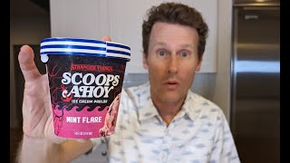 SCOOPS AHOY Mint Flare Stranger Things ICE CREAM Review [upl. by Norab]