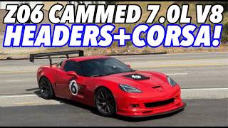 CAMMED Chevy Corvette Z06 70L V8 w HEADERS amp CORSA SPORT [upl. by Derreg530]