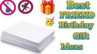 Happy Birthday Card Easy  How To Make White Paper Card For Best Friend Birthday [upl. by Ordnaxela]