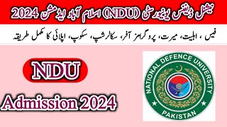 NDU  National defence university islamabad fall admission 2024  How to apply NDU  NDU entry test [upl. by Ruberta]