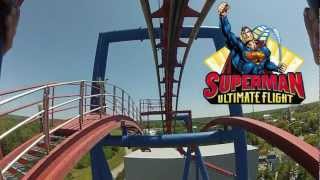 Superman Ultimate Flight  Six Flags Great America GoPro POV [upl. by Mareah]