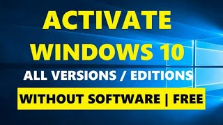 StepbyStep Guide How to Activate Windows 10 All Edition Free [upl. by Nevyar]