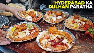 Dulhan Paratha  Hyderabad ka Nashta  Famous since 50 Years  Street Food Pakistan  Cafe Afzal [upl. by Haimarej639]