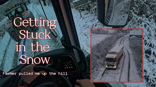 Getting STUCK in the SNOW In a 44t HGV [upl. by Aleibarg880]