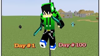 Minecraft  I survived 100 days in minecraft flat world [upl. by Crespo]