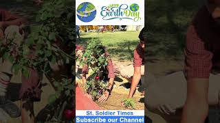 Students of SSDPS Jalandhar Amritsar Byepass planted saplings on Earth Day to avoid global warming [upl. by Akived273]