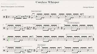 Careless Whisper  George Michael  Drum Sheet Demo [upl. by Mosby908]