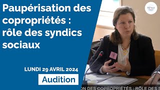 Paupérisation des copropriétés  rôle des syndics sociaux [upl. by Nanoc]