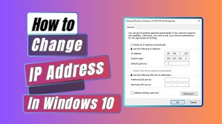 How to Change IP Address on Windows 10  Easy Steps [upl. by Olivie]