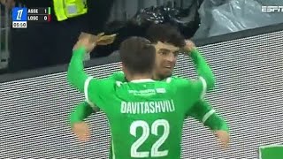 Mathieu Cafaro Amazing Goal Zuriko Davitashvili with Assist SaintEtienne vs Lille 10 Highlights [upl. by Eglanteen526]