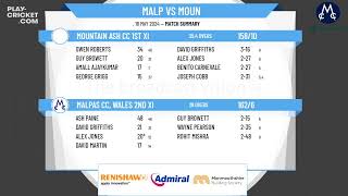 Malpas CC Wales 2nd XI v Mountain Ash CC 1st XI [upl. by Decker]