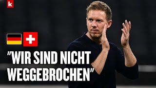 Nagelsmann ärgert sich über Gelb für Tah quotNicht berechtigtquot  Deutschland  Schweiz [upl. by Akiner]