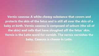 Vernix caseosa  Medical Definition and Pronunciation [upl. by Hendrika694]